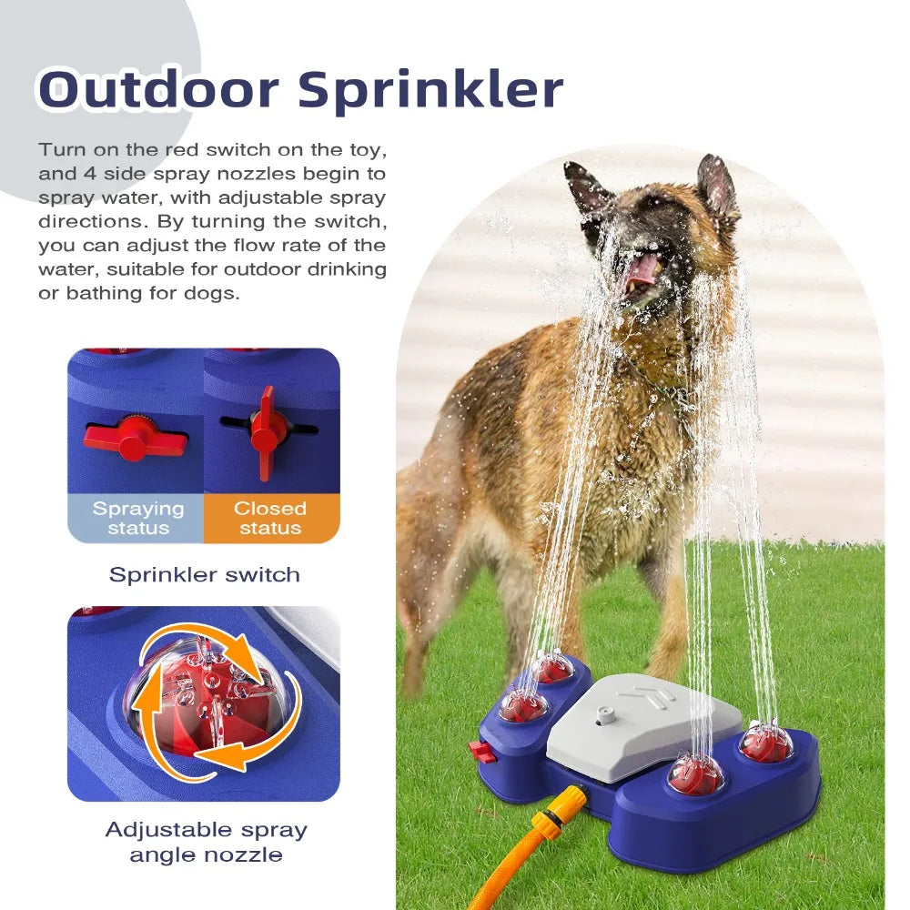 Pet Dog Step-on Water Sprinkler Toy, Outdoor Cooling Bath Playing Toy for Summer