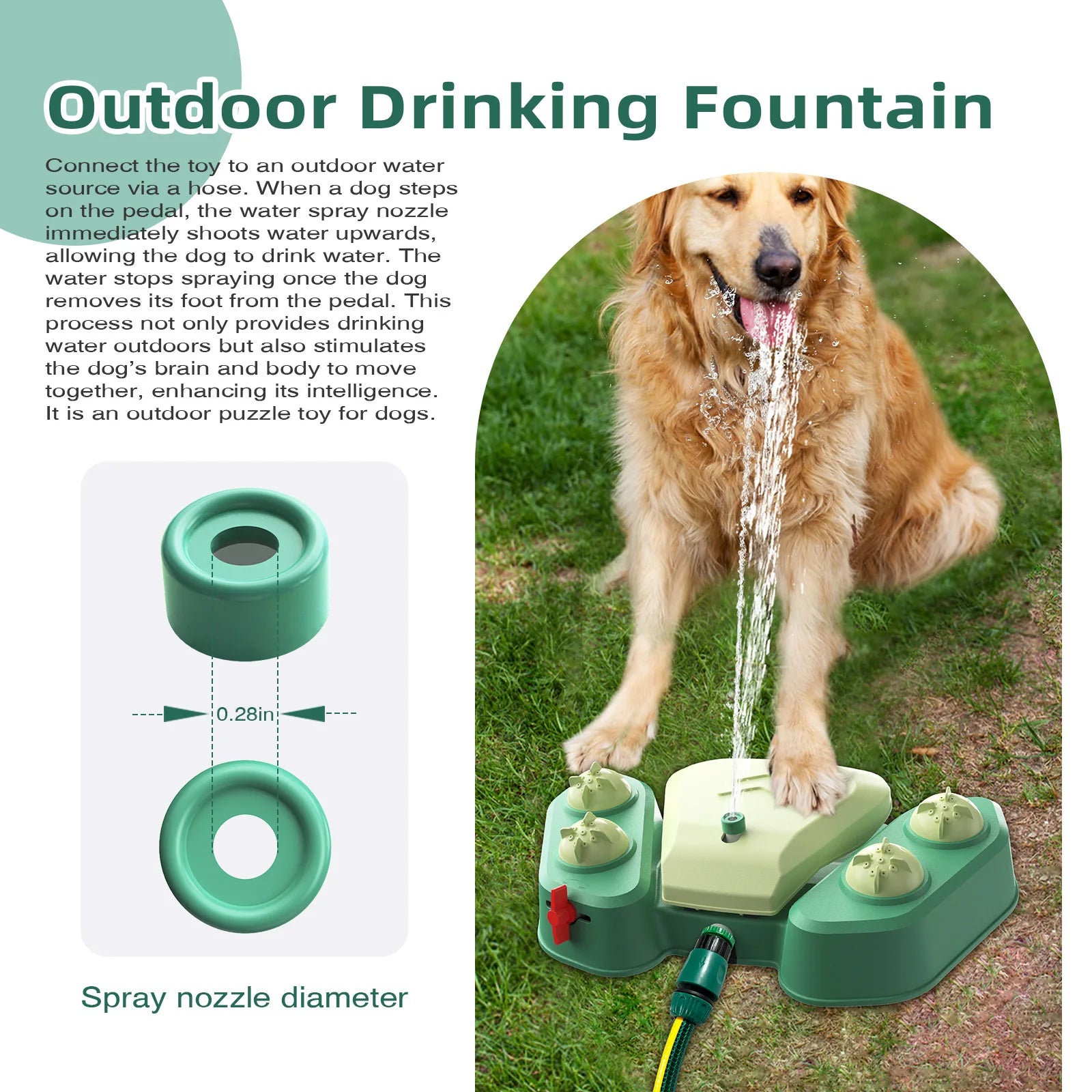 Pet Dog Step-on Water Sprinkler Toy, Outdoor Cooling Bath Playing Toy for Summer