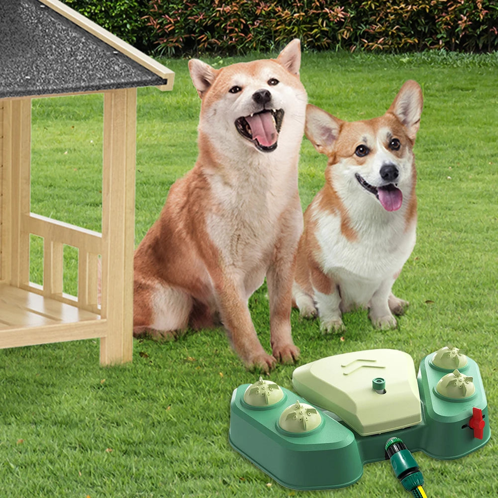 Dog Playing Water Toy Step on Sprinkler Activated Automatic Squirting Water Provides for Pet Water Sprinkler for Garden Watering