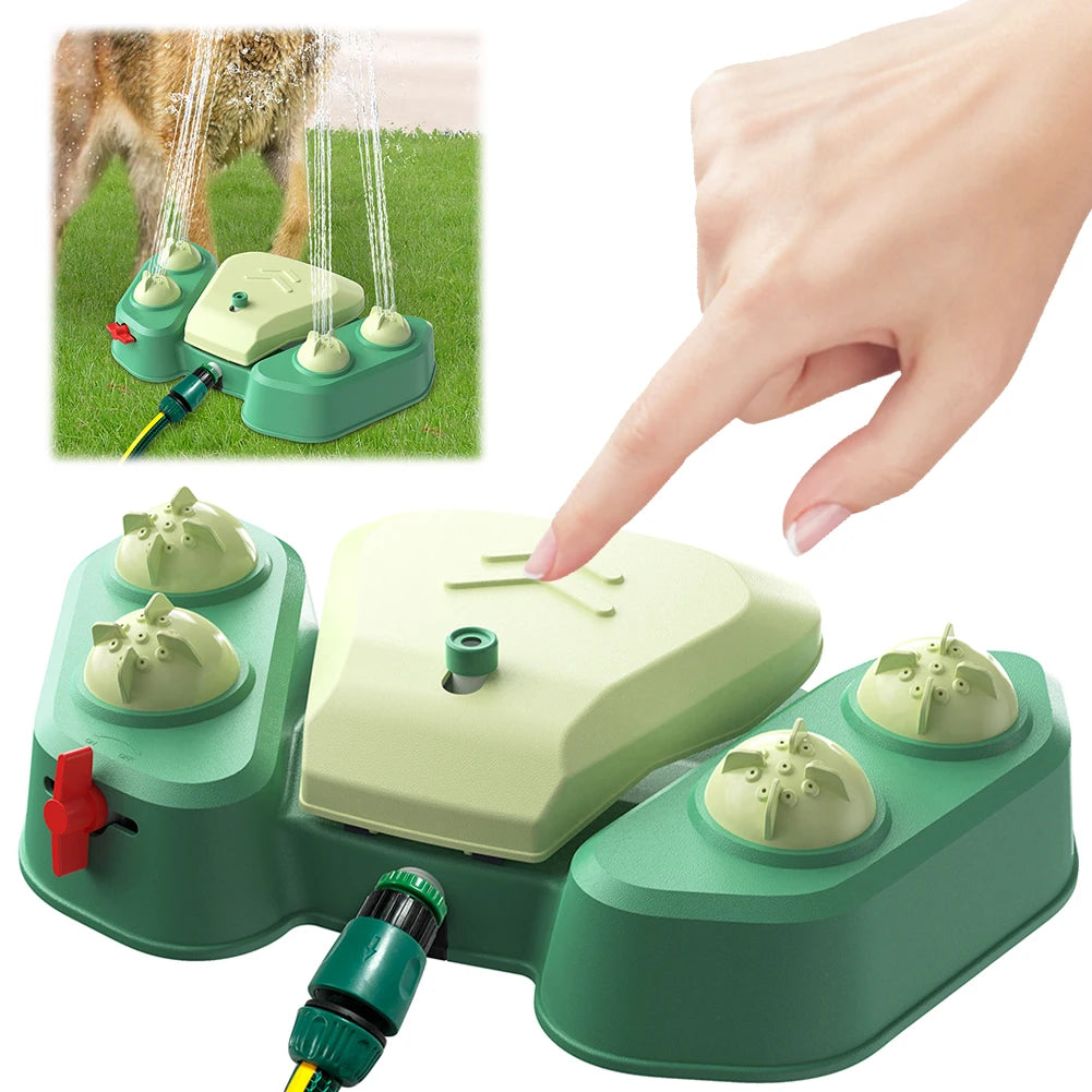 Dog Playing Water Toy Step on Sprinkler Activated Automatic Squirting Water Provides for Pet Water Sprinkler for Garden Watering
