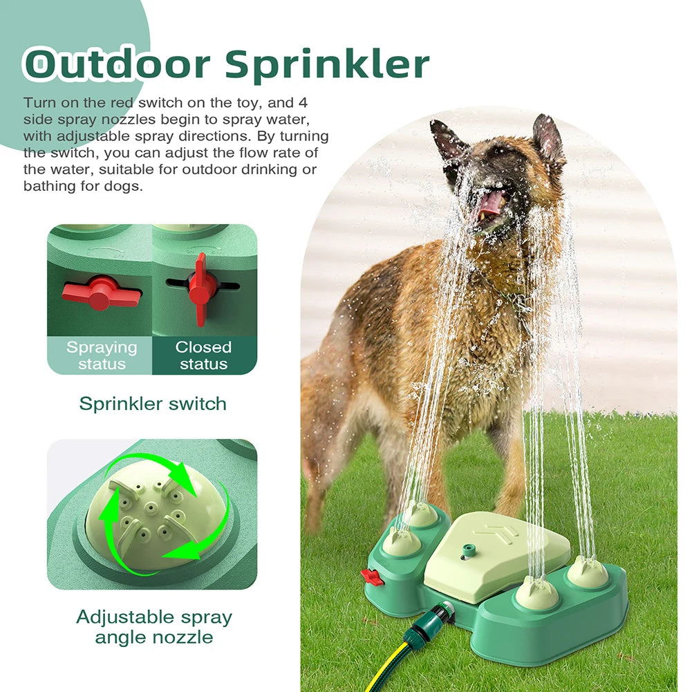 Dog Playing Water Toy Step on Sprinkler Activated Automatic Squirting Water Provides for Pet Water Sprinkler for Garden Watering