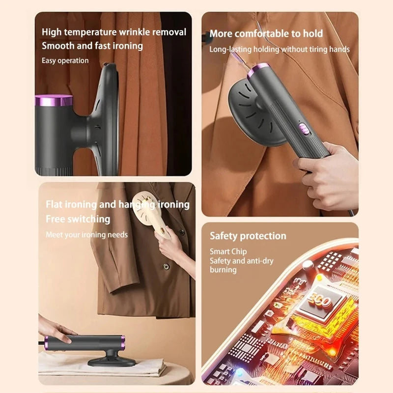 Handheld Steamer Iron USB Portable Mini for Clothes Fast Heating Travel Garment Fabric Press Machine with Handle Home Use 2026