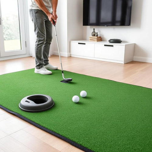 Indoor Putting Mat with Auto Ball Return
